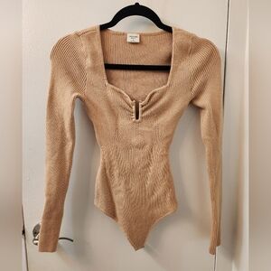 Beige Abercrombie Bodysuit